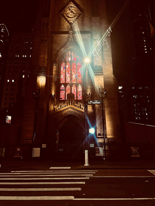 Faith on Broadway Wall Print